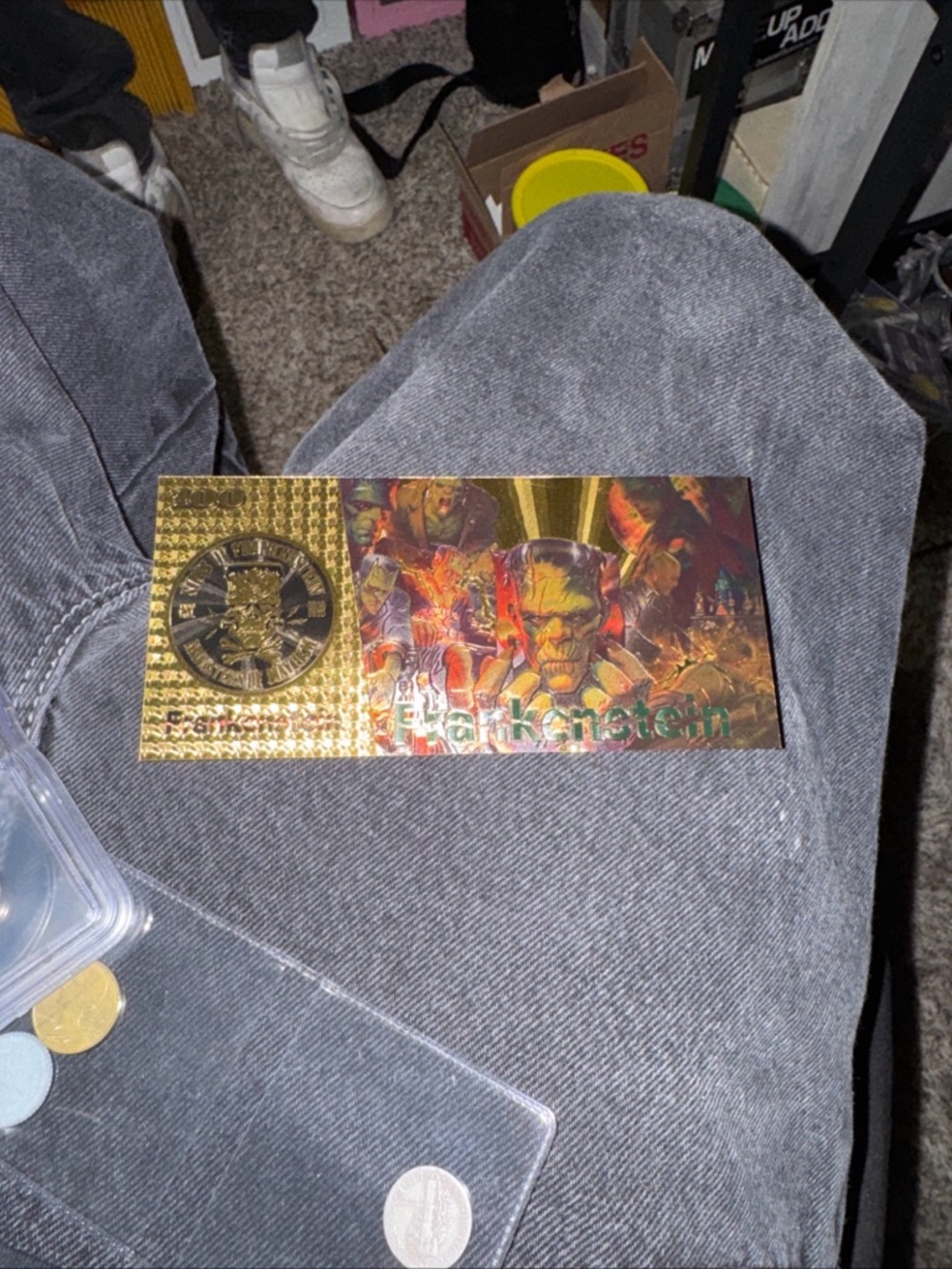 24k Gold Foil Plated Frankenstein Banknote Horror Movie Collectible